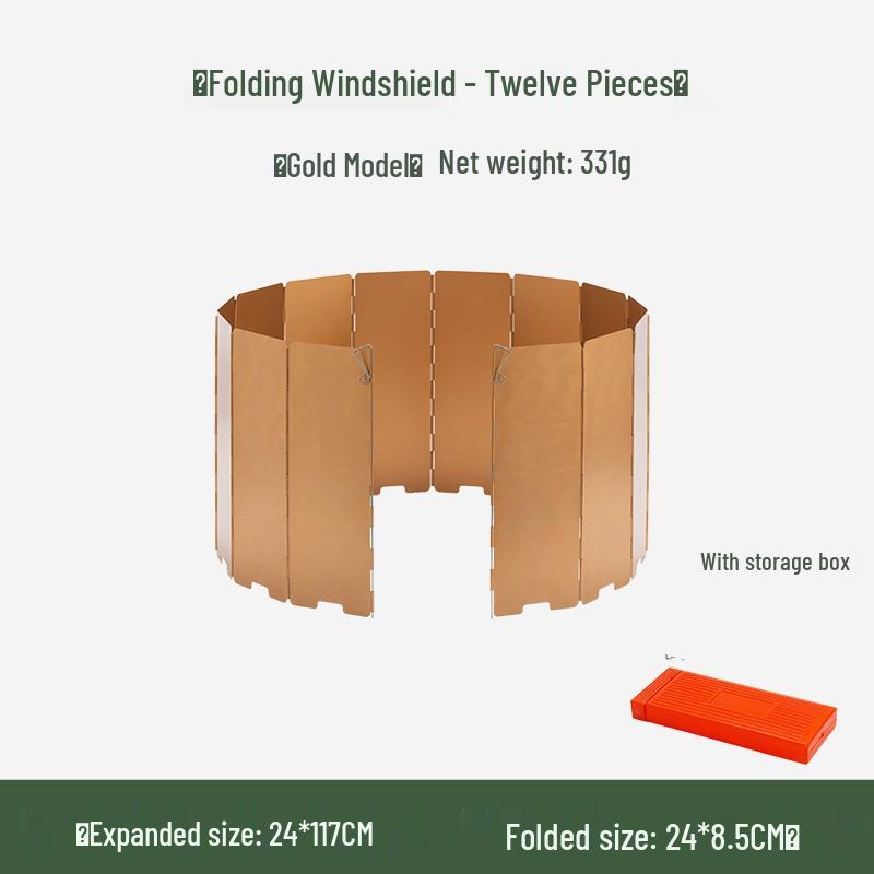 Portable Three-Fold Windshield Camping Stove - Large Heat Concentrator