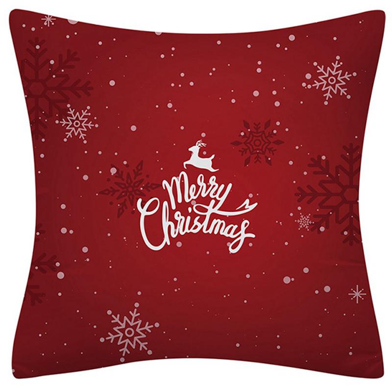 

С Новым годом, рождественские украшения, принт, чехол для подушки, украшение для дома, гостиной, дивана, квадратная подушка, наволочка 40X40CM
