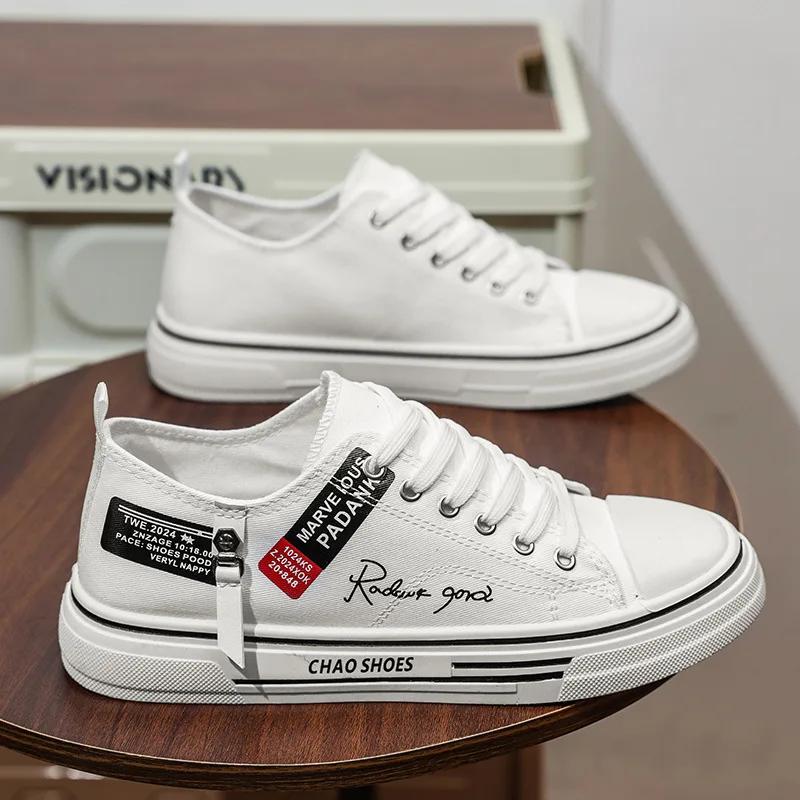2025 Vară Nou Pantofi de Pânză cu Talpă Joasă pentru Bărbați Respirabili Casual Versatili Studențești Adidași Trendy pentru Tineret