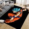 Son Goku Cartoon Illustration Square Area Rug, Non-Slip Floor Mat for Home Decor, Perfect Gift for Dragon Ball Fans.chl