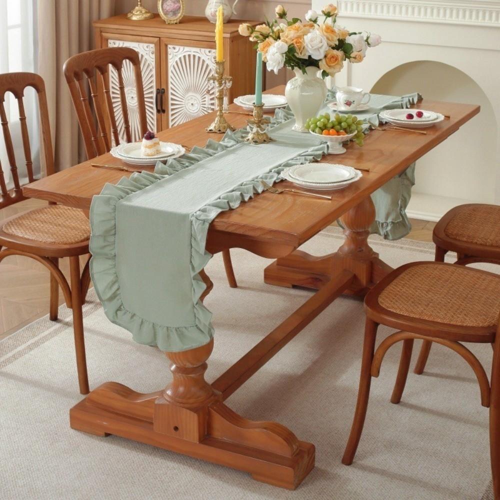 Rectangular Dinning Table Runner Solid Color Tables Cover Household Table Flag  Dining Table