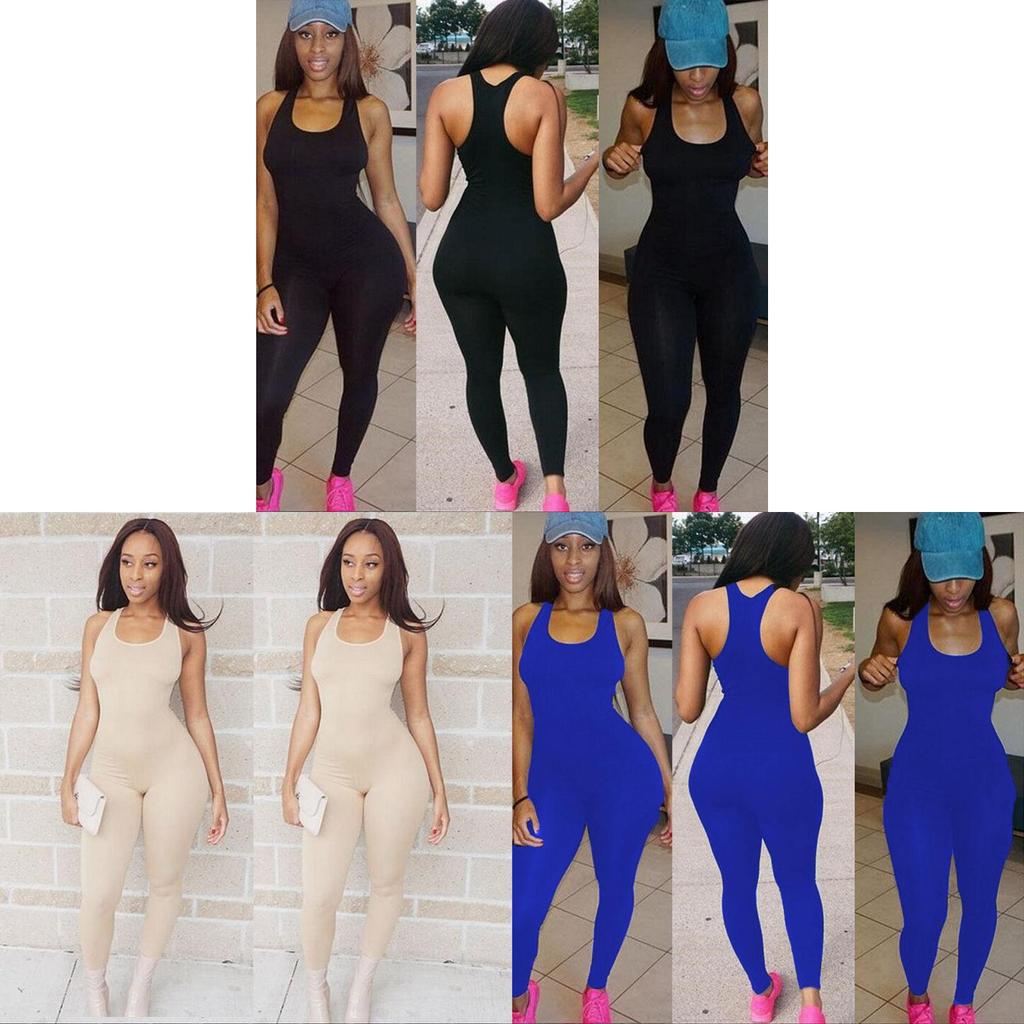 Us Sexy Women Casual Sleeveless Bodycon Romper Jumpsuit With Elegant Long Pants