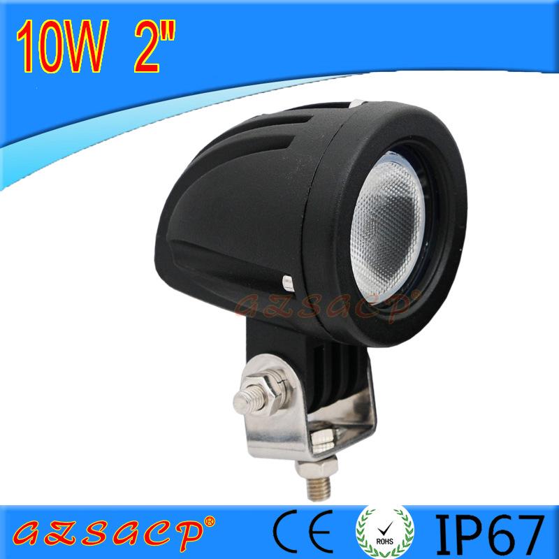 2-Inch 10W Round LED Spotlight: 12V Headlight, Roof Light, DRL, Reversing, and Fog Light for Cars and Trucks