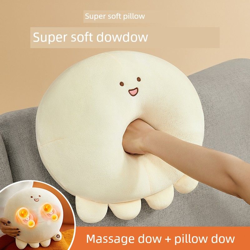 Waist Dow Doll Backrest Shoulder and Neck Massager [Cute Set] Pillow Dow + Massage Dow