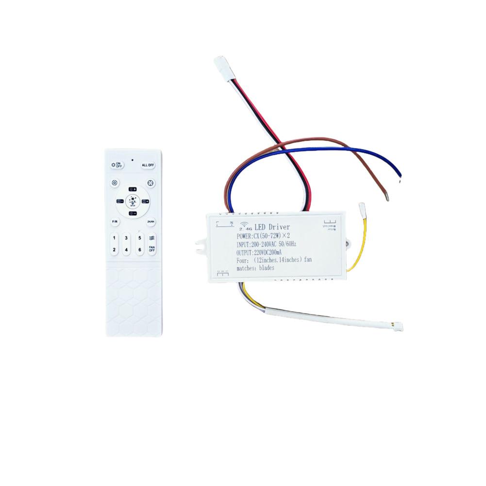 DC-Inverter Oszillierender Ventilator mit Licht und Fernbedienung, ausgestattet mit 6 Geschwindigkeitsoptionen und stufenlosem Dimmtreiber für verbesserte Luftzirkulation