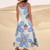 Women's Casual V Neck Floral Print Sleeveless Pocket Suspender Dress