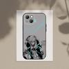 Anime B-Blau L-Lock Handyhülle Für Apple iPhone 15,14,13,12,11,XS,XR,X,8,7,Pro,Max,Plus,mini Silikon Schwarze Hülle