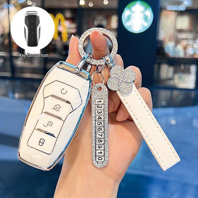 BYD Key Cover for Dolphin Song, Qin DMI, Han EV, Yuan Pro, Tang, Seal, GT, and Seagull - Summer Edition