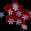 300pcs Christmas Snowflakes Confetti Artificial Snow Xmas Tree Ornaments Decorations for Home Winter Party Wedding Decoration