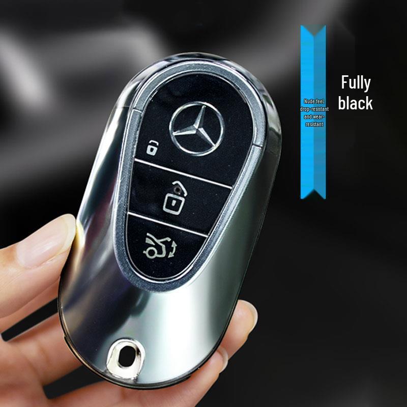 Transparent Mercedes-Benz Key Case for C260, LC200, S400, E-Class, C-Class, EQE, GLC - Unisex