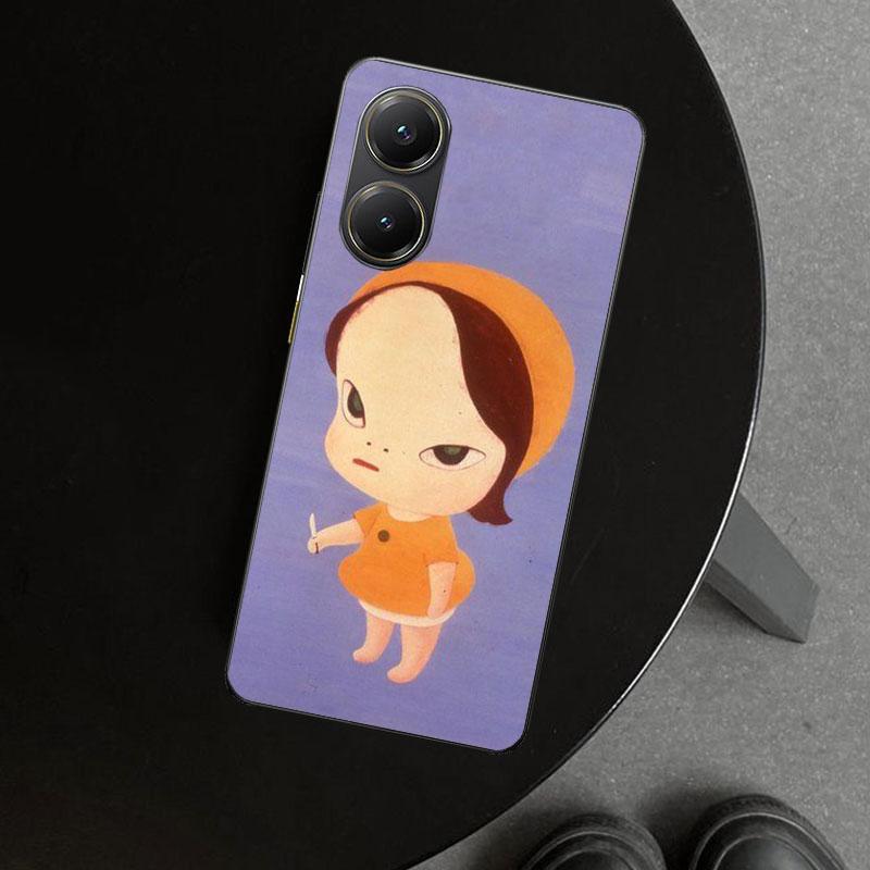 Y-Yoshitomo Nara Phone Case Cover for Xiaomi Poco X6 X5 X7 Pro F7 Ultra Redmi 15C 15 13C 13 12C 12 10C 10 10A 9C 9A 9T 9 Coque P