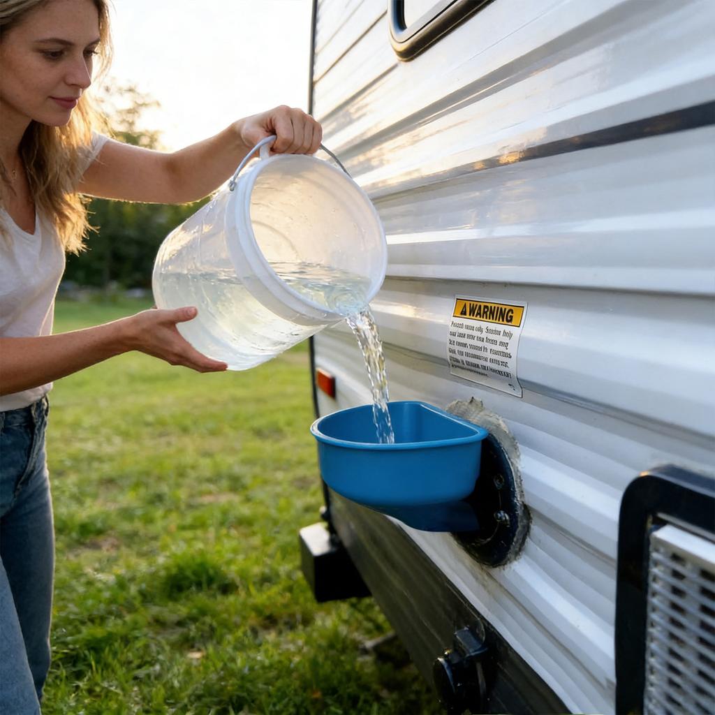 Storage Tank Water Filling Funnel Suitable For Various RVs And Trailers Water Filling Funnel 3D Printing