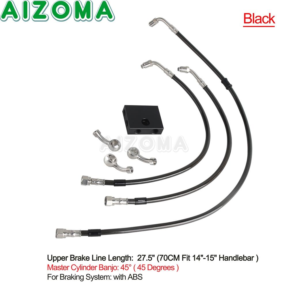 

Motorcycle Brake Line 70cm Steel Clutch Hose Cable For Harley Sporster Roadster XL1200CX 2016-22 FXDR FXDRS 19-22 Softail 18-24 A Black