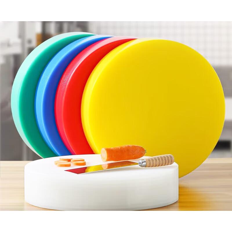 NHZHIW Round Food-Grade Plastic Cutting Board 40cm Diameter, 3.5cm Thickness