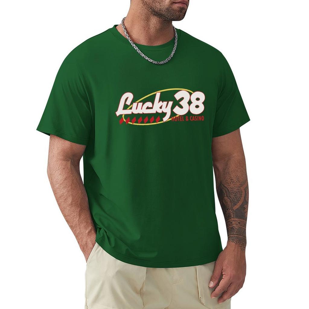 Lucky 38 T-Shirt Designer Shirts Anime Tshirt Graphic T Shirt Vintage Black T-Shirts For Men