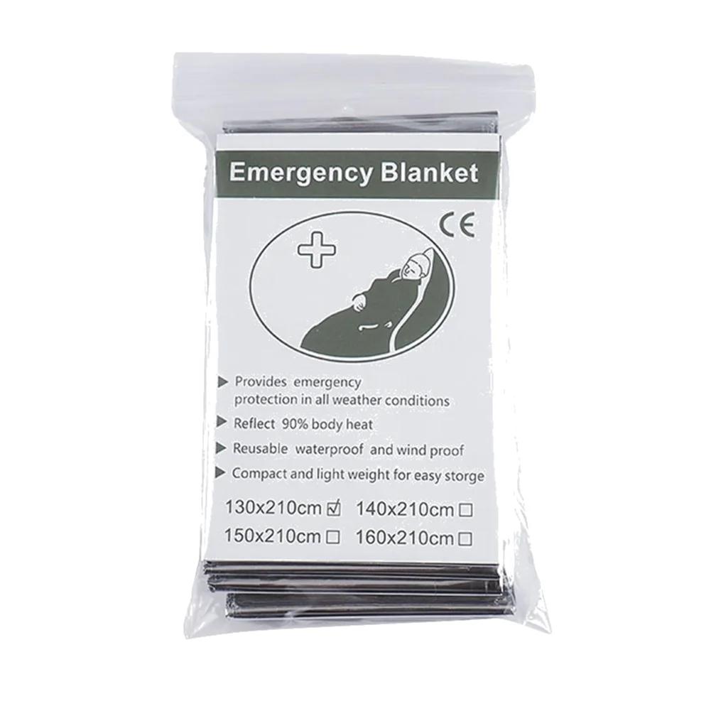 1-10PCS Emergency Windproof Waterproof Foil Thermal Blanket Outdoor Survival First Aid Military Rescue Camping Kit