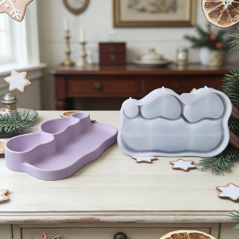 Heart Shape Silicone Decorative Plate Mold Handmade Molds for Resin Jewelry Tray and Home Ornament Craft Projects