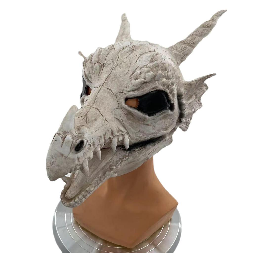 Carnival Ice Dragon Latex Mask, Party Prank Props