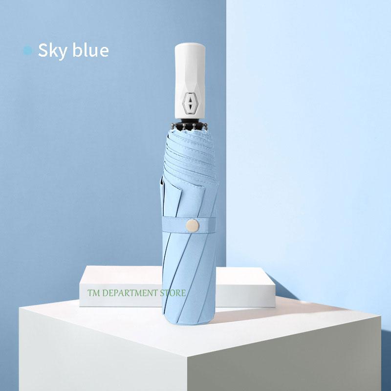 Fully Automatic Folding Umbrella for Travel, UV Protection, Windproof, Waterproof, 3 Folding Umbrellas, UV Protection, Gift for