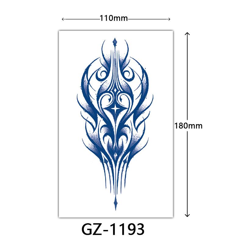 Herbal Tattoo Stickers, Juice Tattoo Stickers, Semi-Permanent English Letter Tattoo Stickers Tattoo