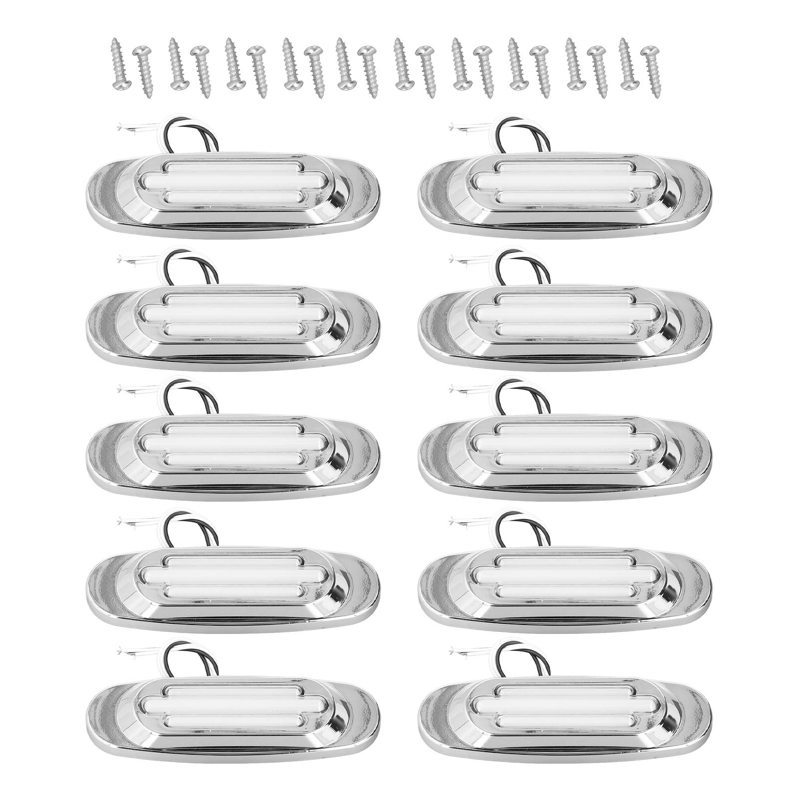10Pcs Set 16 LEDs Trailer Truck Side Marker Light 1200LM Turn Signal Indicator Lamp IP67 Waterproof for 12‑24V