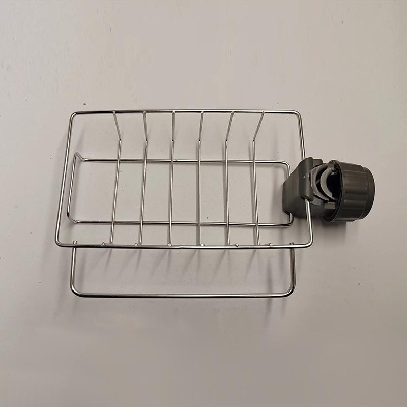 Kitchen Faucet Storage Rack Stainless Steel Multifunctional Drain Rack Creative Single-Layer Cloth Rack Kitchen Accessories