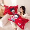 Par de Fronhas de Algodão Antiderrapantes - Design Festivo Vermelho, Absorventes de Suor, Anti-Queda, Frete Grátis