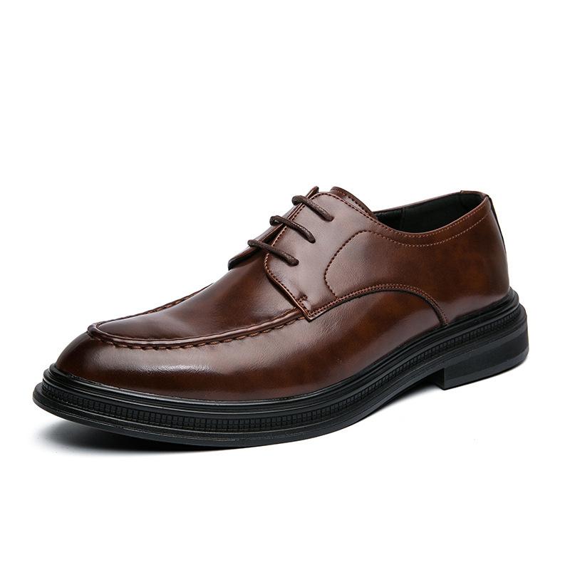 

Dress business casual small leather shoes size 38-44 business casual pointed men s leather shoes dress leather shoes 44 коричневий