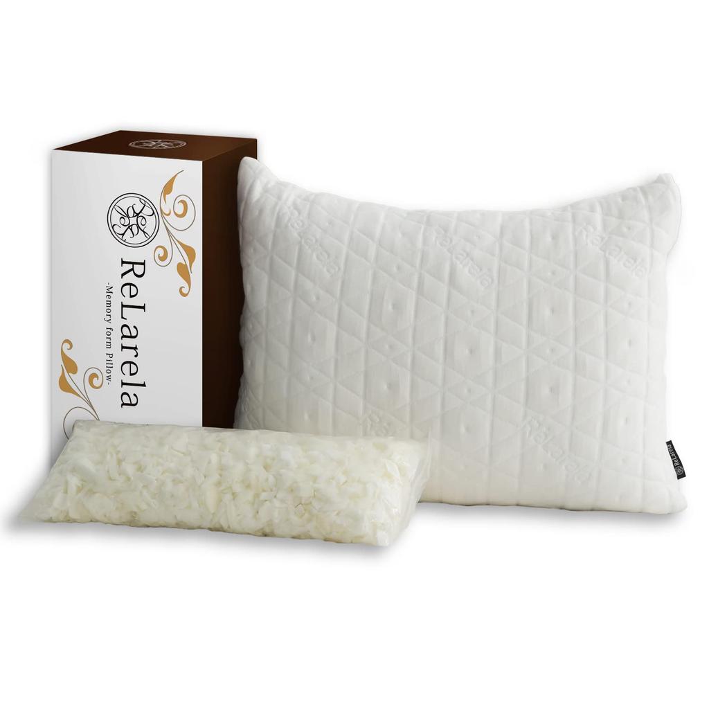 ReLarela Pillow, Luxury Hotel Pillow [Heavy-Duty Premium Specifications] Cover and Filling Set, 60x45cm, Adjustable Height, Memory Foam Pillow