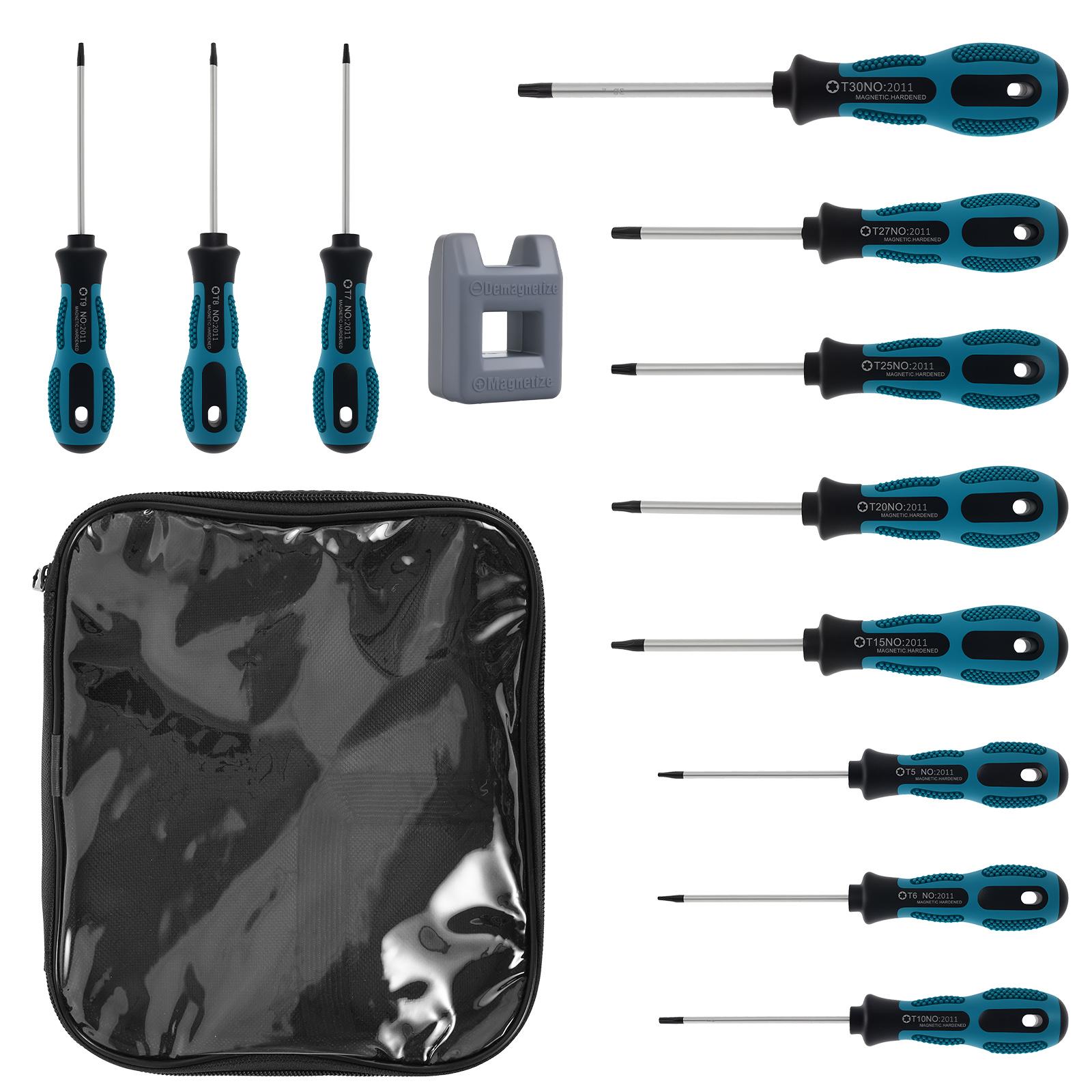 

11 Pcs Magnetic Screwdriver Set Efficient Screw Driver Set Kit with Non Slip Grip and Magnetizer for Home Maintenance and DIY