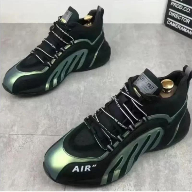 Sneakers Men Fashion  Casual Lightweight Breathable Running Shoes Men Sneakers Lace-up Platform Sneakers Footwear Zapatos Hombre