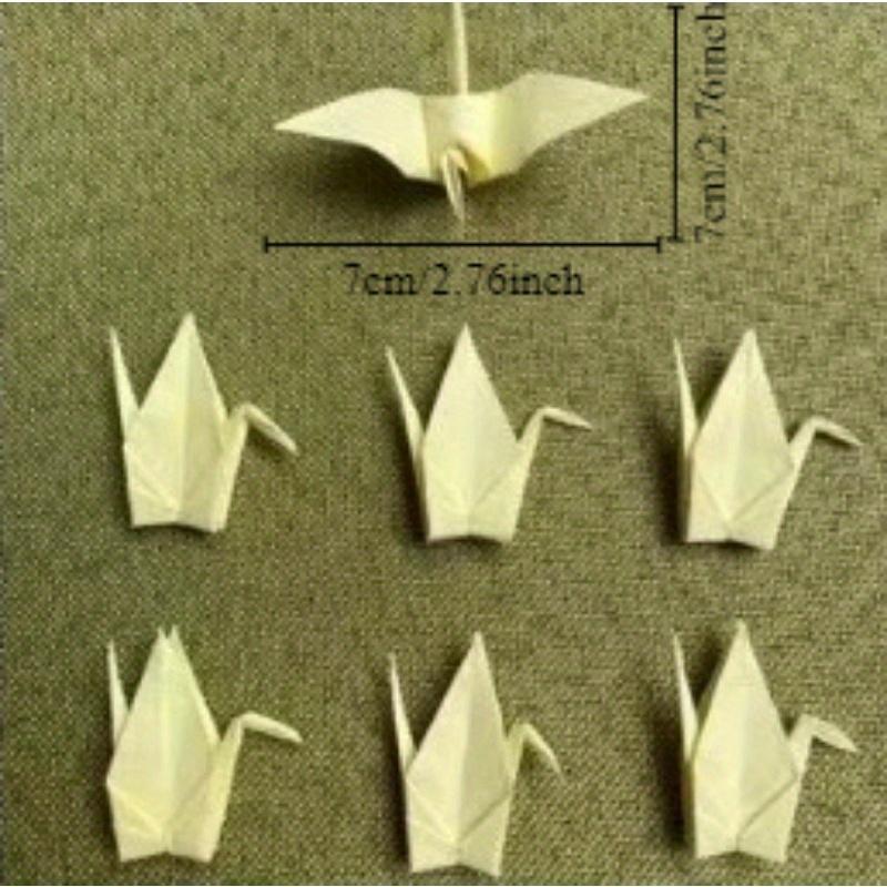 100pcs DIY Handmade Colorful Origami Cranes, Pure Handmade Origami Cranes, Creative Solid Color DIY Lucky Stars, Birthday Gift