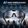 Sport Smart Glasses mit 4K HD Anti-Shake Kamera & 3D Stereo Lautsprechern Polarisierte UV400 Sonnenbrille Bluetooth KI Outdoor Video POV