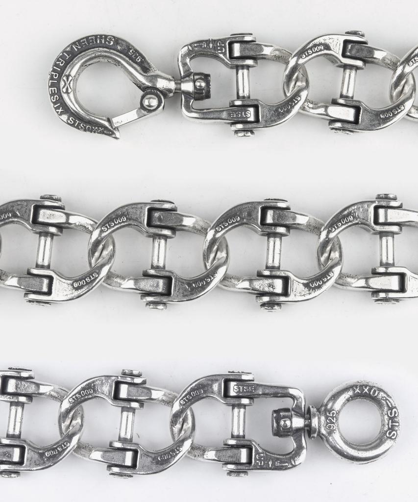 Sheen666 Industrial Series Sts009 Connecting Link Silver Bracelet