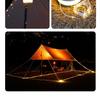 Rechargeable Outdoor Camping LED String Lights with Measuring Tape and Gas Atmosphere Lighting, Long Battery Life, Wind-Resistant Hanging Tent Rope.