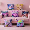 Fashion Pop Art Anime Street Graffiti Girl Cushion Cover Pillow Case Soft Friendly Fabric & Concealed Zipper