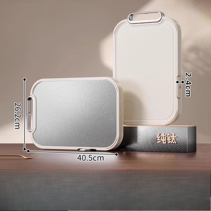2026 Double‑Sided Titanium Cutting Board, Antibacterial Mold‑Proof Household Kitchen Chopping Board,anti Slip, Anti Mold, Anti-corrosion