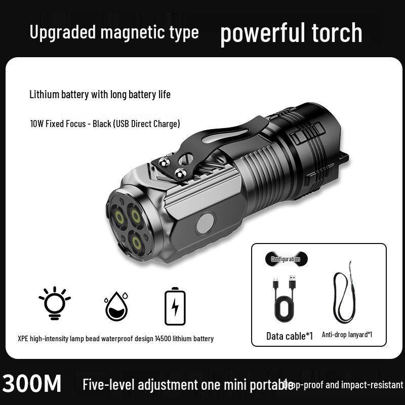 Rechargeable High-Power Mini Flashlight: Super Bright, Long Battery Life, Durable Xenon LED for Home & Outdoor Use