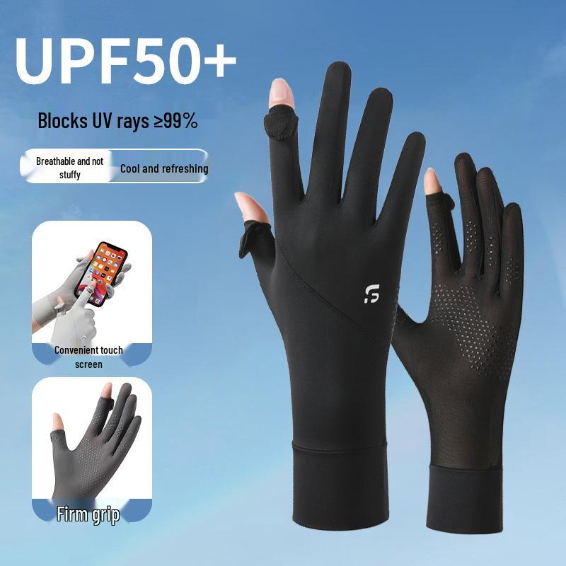 Women's UV Protection Ice Silk Touchscreen Gloves for Outdoor Cycling and Driving - Non-slip, Lightweight, Summer Wear