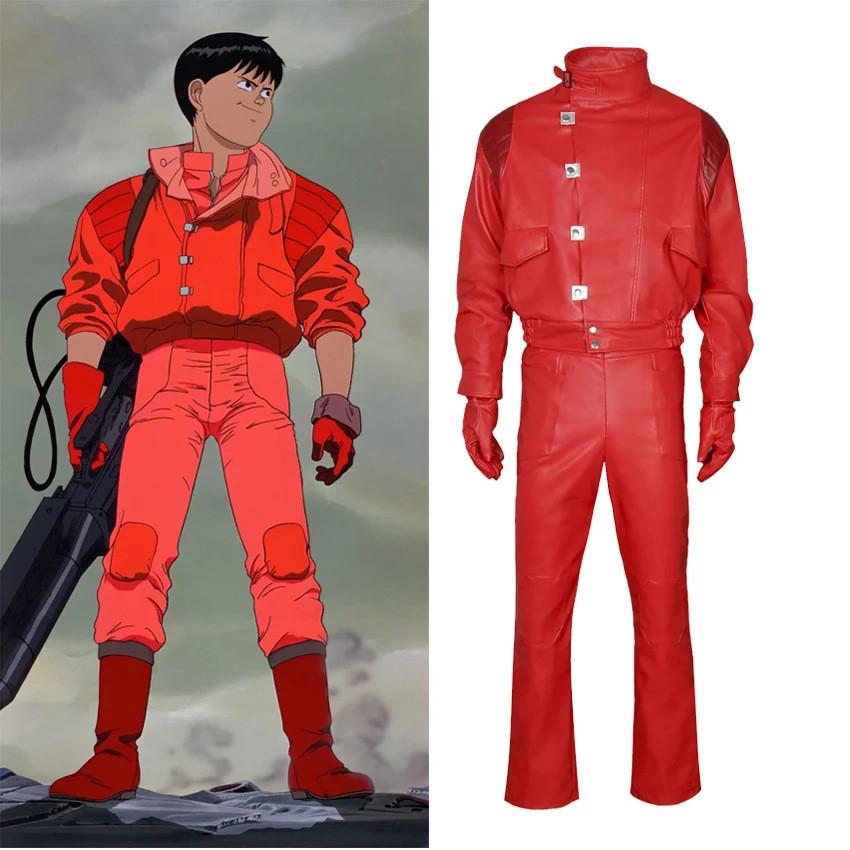 Akira Cosplay Jacket Pu Leather Motorcycle Streetwear For Anime Role Play