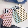 Vintage Polka Dot Shockproof Phone Case for iPhone 17 17E 16 15 14 13 12 11 Pro Max Aesthetic Stylish Durable Cover