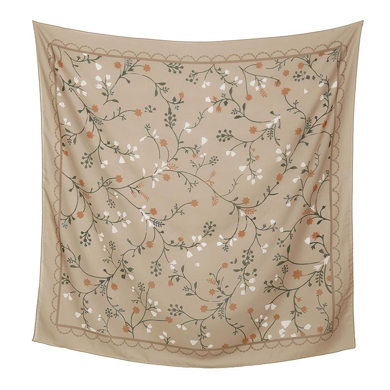 Autumn and winter hot-selling new floral printing large-size square scarf women's popular Malay women's headscarf