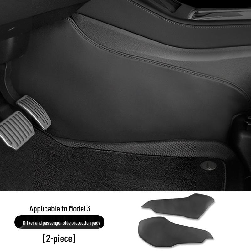 Tesla Model Y/Version 3 Center Console Anti-Kick PU Leather Protection Pad