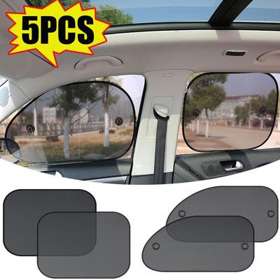 Car Sunshade Windshield UV Protection Curtain Side Glass Mesh Suction Cup Sunshade Summer Window Film Auto Accessories