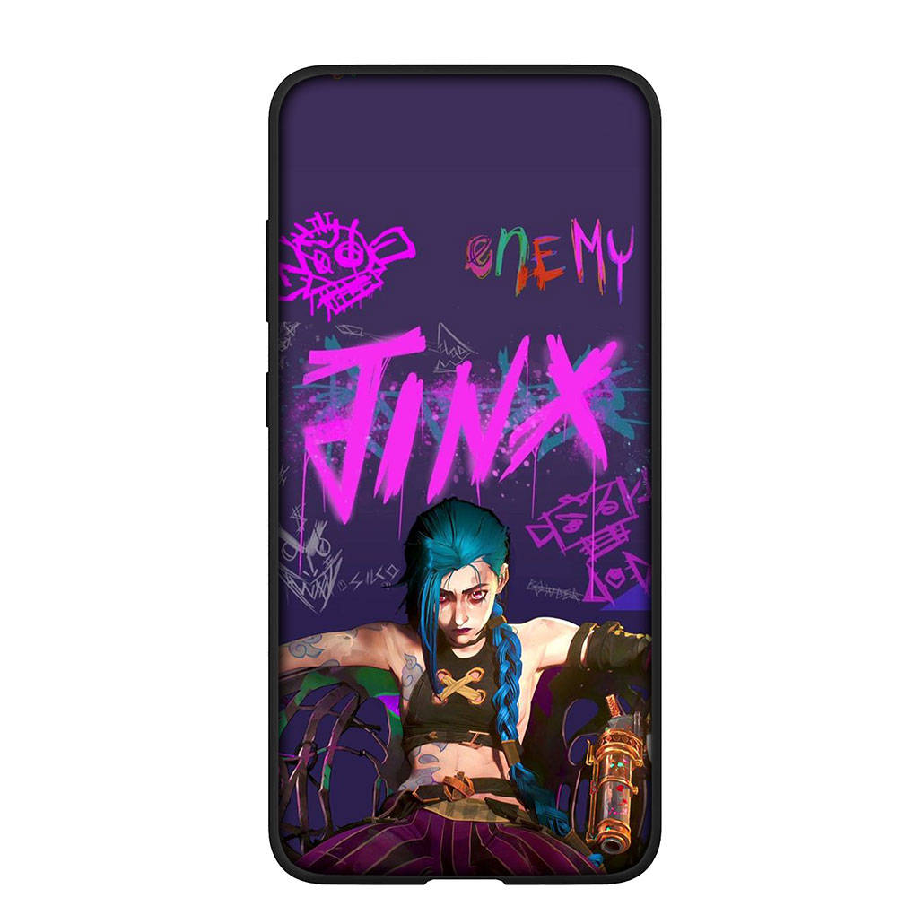 

для iPhone 16 15 X XR Samsung Galaxy S24 S23 Plus Xiaomi Redmi Note 13 12 11 Pro Max 9 10 14 OPPO Huawei чехол аниме Arcanes игра Jinx Vi чехол для телефона for Samsung Galaxy A22 4G экрю