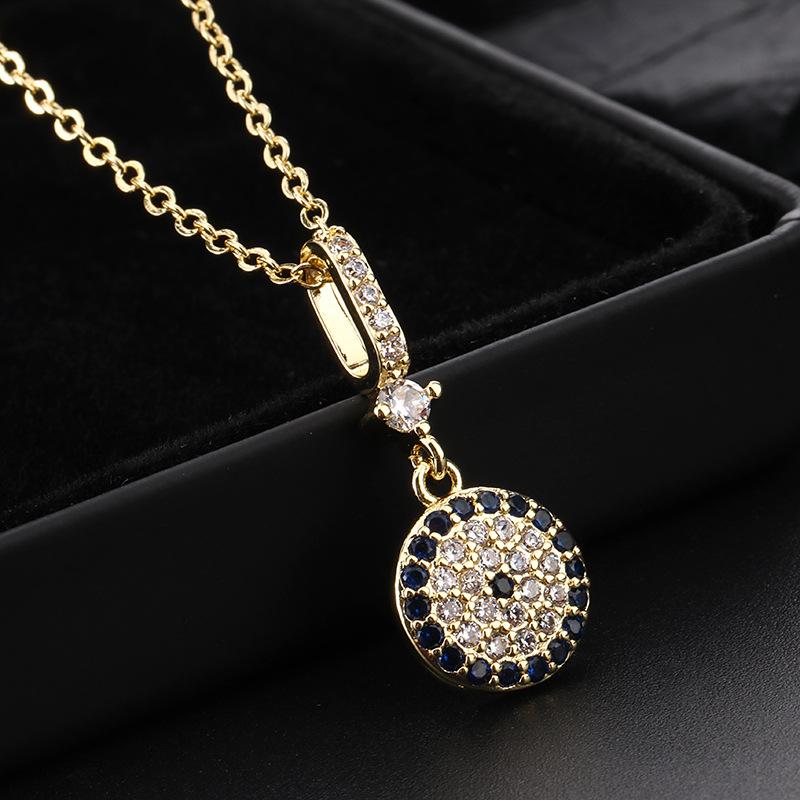Stylish Versatile Evil Eye Pendant Necklace Personalized Eye Collarbone Chain Women's Jewelry