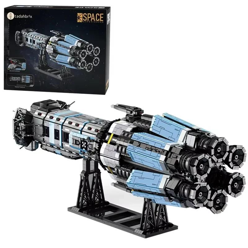 Space Battleship Building Blocks Creative Navy Battleship Fighter Model Bricks Desktop Decoration Diy Toy For Kids Holiday Gifts