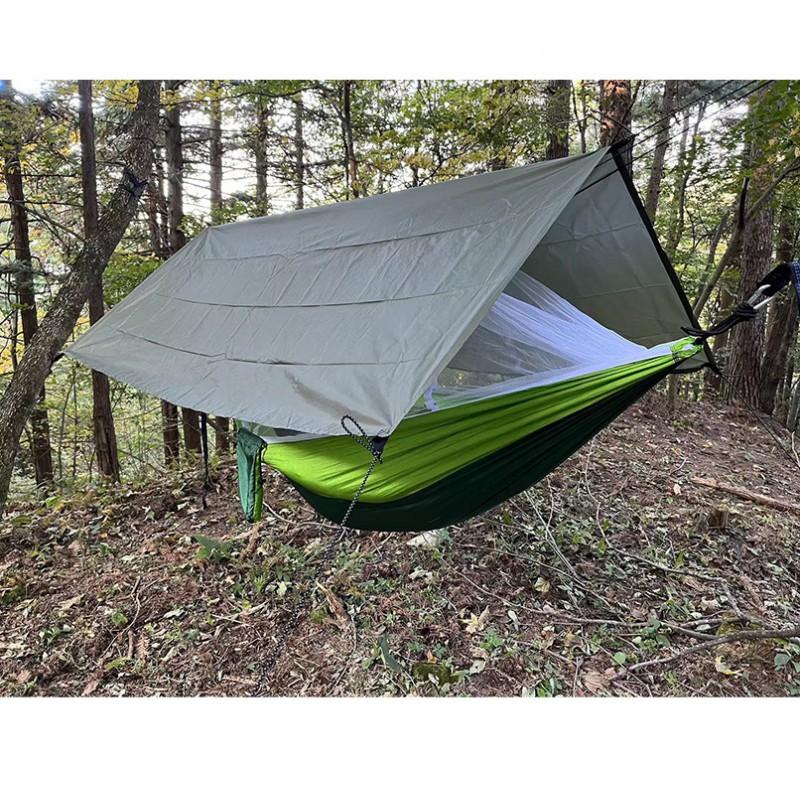 Portable Camping Hammock With Mosquito Net Rainproof Sun Shade Canopy Outdoor Hiking Backpacking Travel