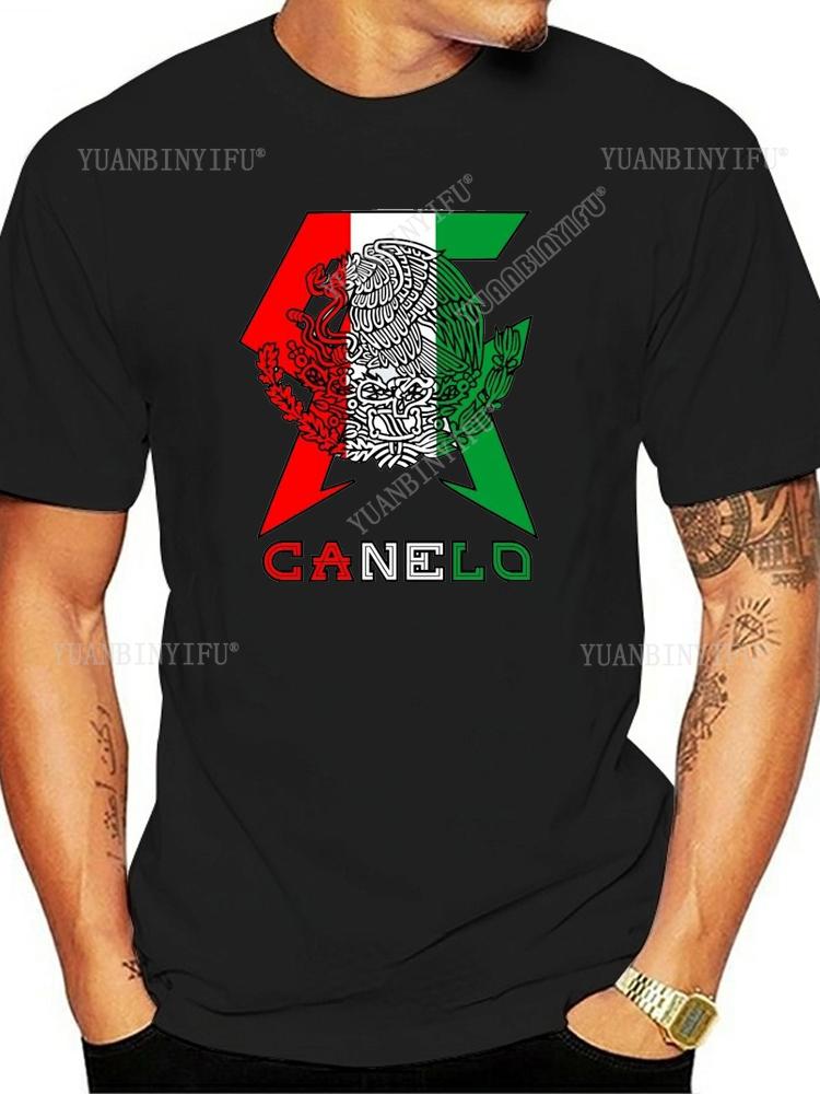 

Classic Fashion Canelo Alvarez Boxinge Mexican Flag T-shirt Casual Short Sleeve O-neck Unisex Shirt 3XL