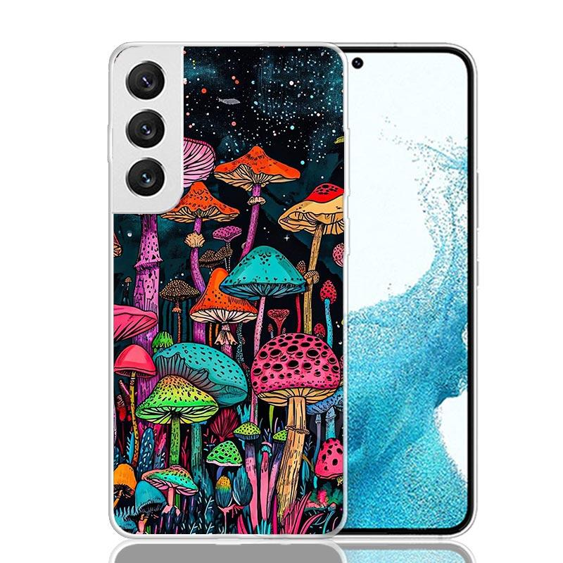 Colorful Mushroom Phone Case For Samsung Galaxy S26 Ultra S23 S24 S25 Edge S20 FE S21 S22 Plus Soft Print Shell Cover Fundas Gal